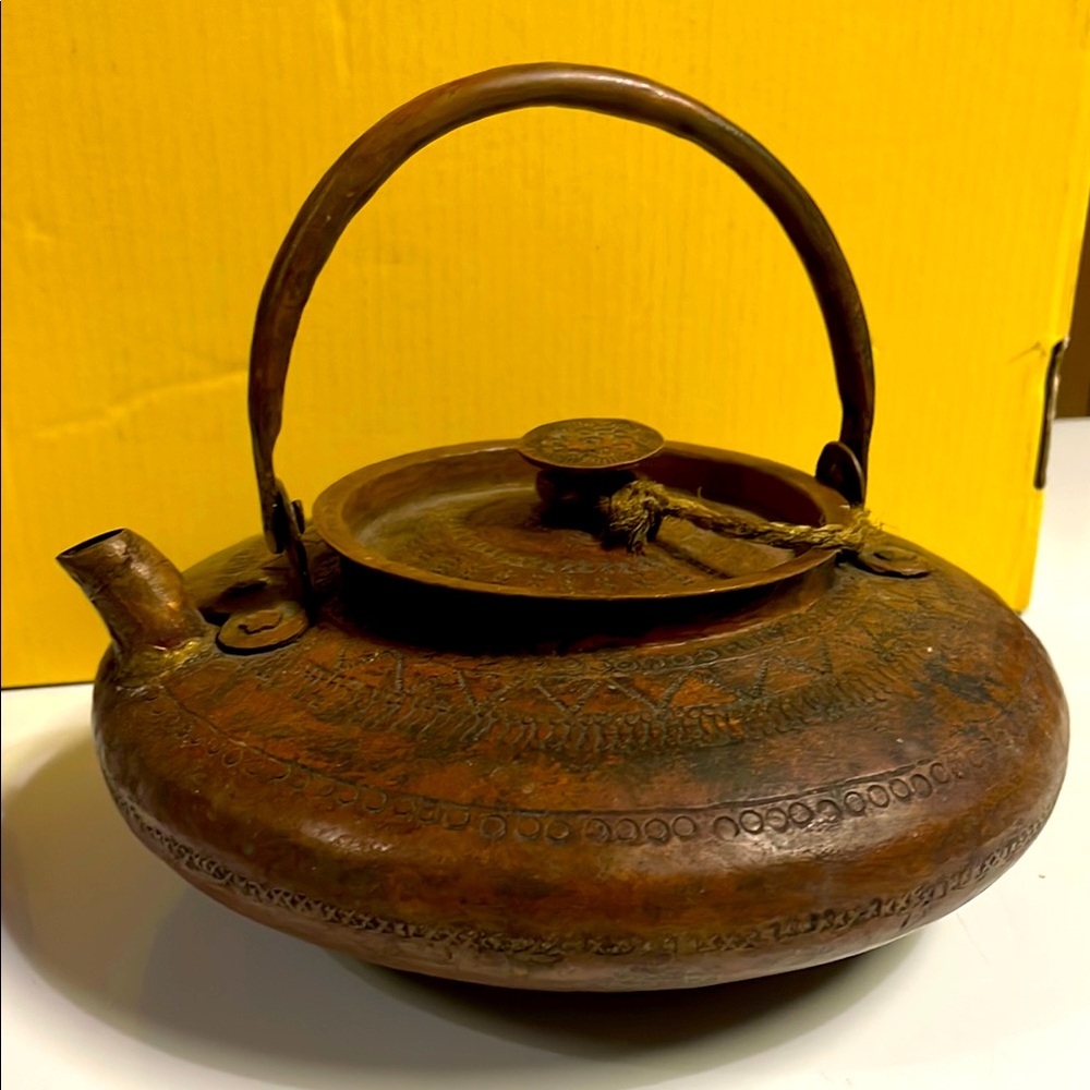 Copper tea pot